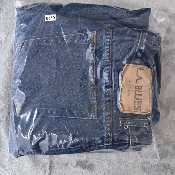 L.A. Blues Tapered Leg Jeans Classic 100% Cotton Women's Blue Size 12 Long - Picture 10 of 10